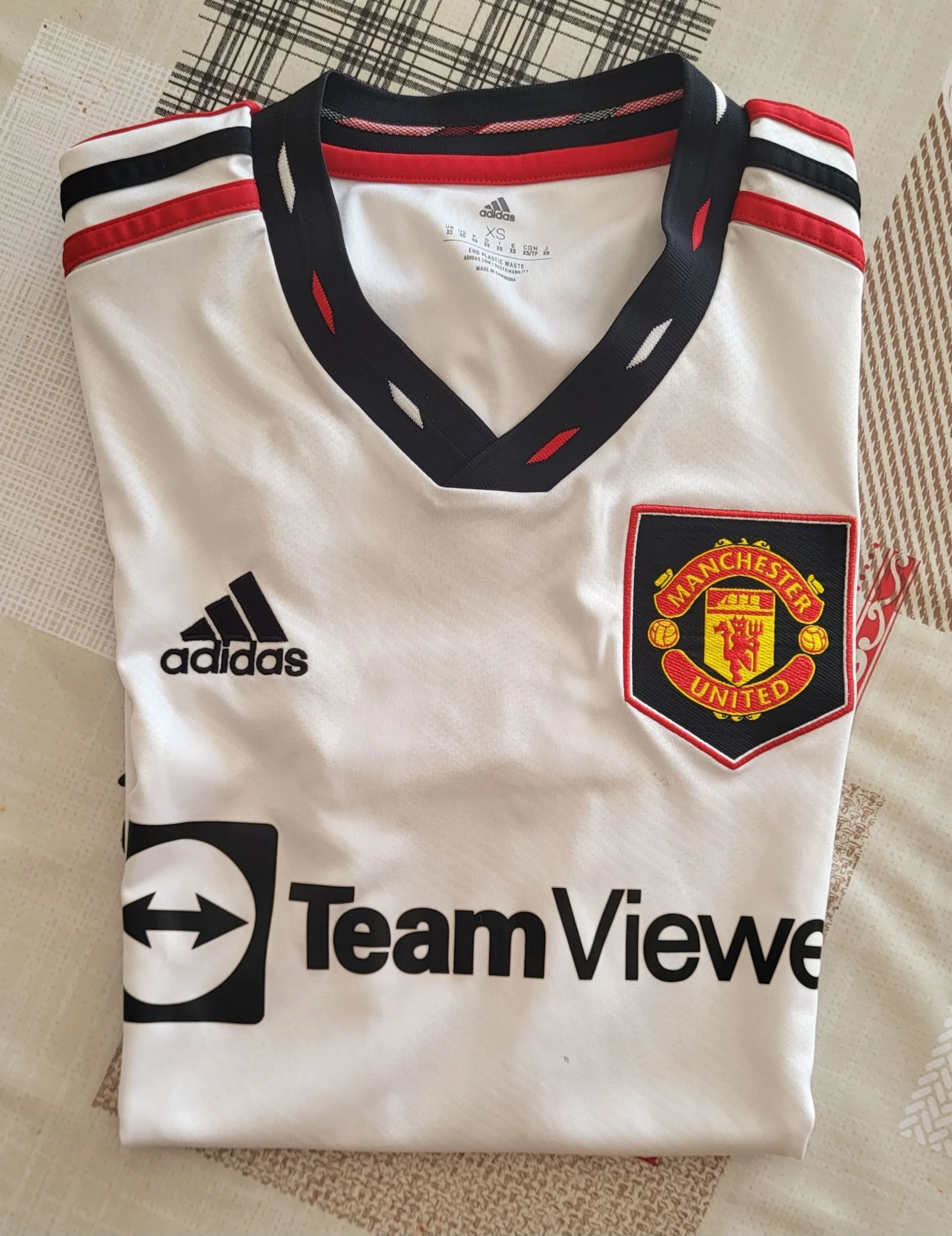 Adidas Manchester United Camisa Visitante 2022/23 H13880 Branca T.PP Autêntica TBE – photo 13